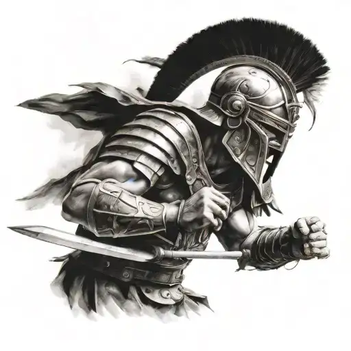 Gladiator Warrior Battling