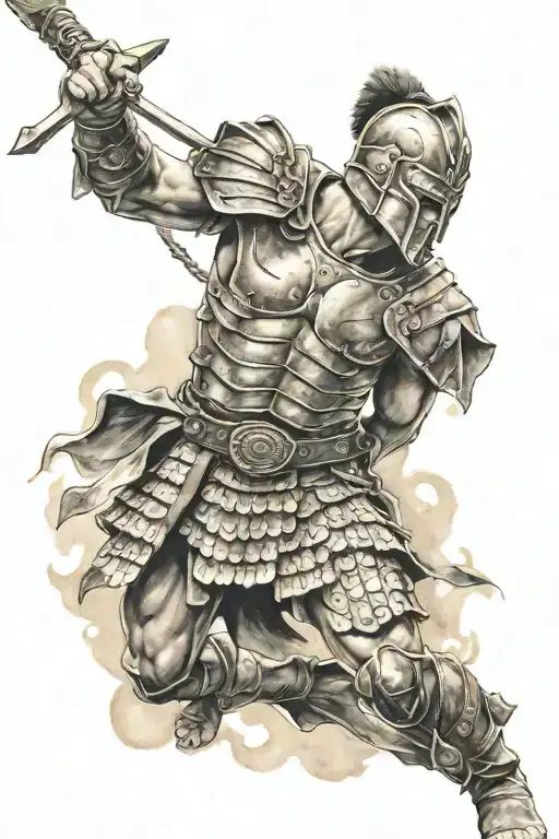 Gladiator Warrior Battling