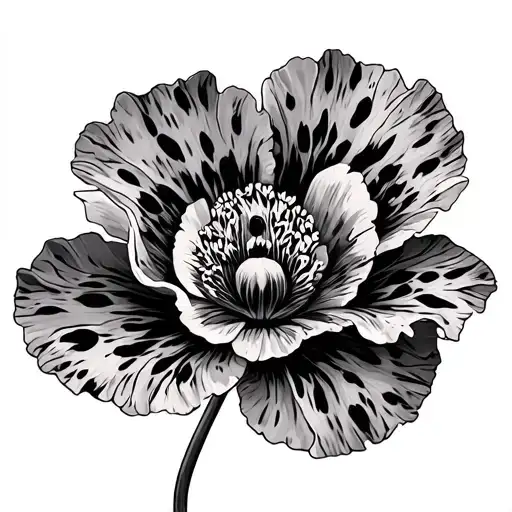 Poppy With Animal Print Petals