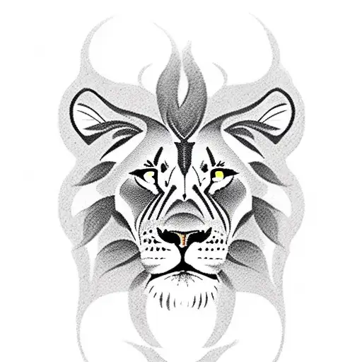 Left Lioness Right Lion In The Middle Babylion