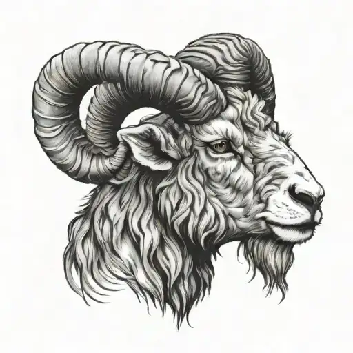 Cross Sign Gothic Ram Head