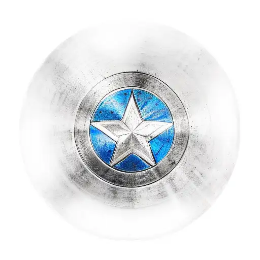 Captain America Shield With A State Of Tennessee Symbol In The Center