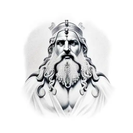Zeus Portrait And Greek Design Sleeve