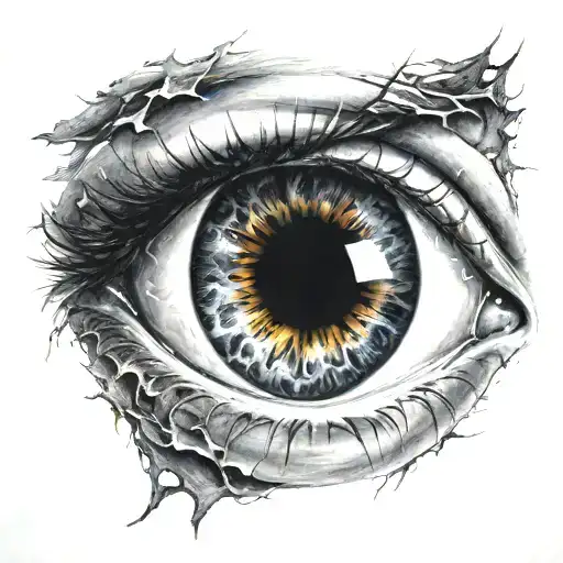 Eye With Black Hole Pupil