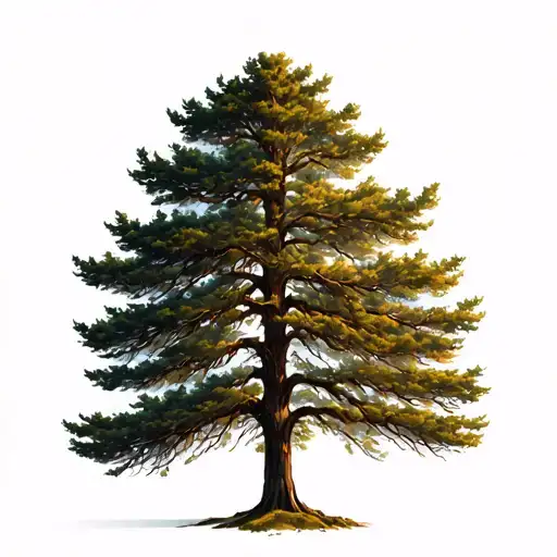 Trees Looking Throug Space With Visible