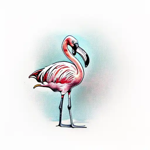 Full Body Flamingo With Top Hat