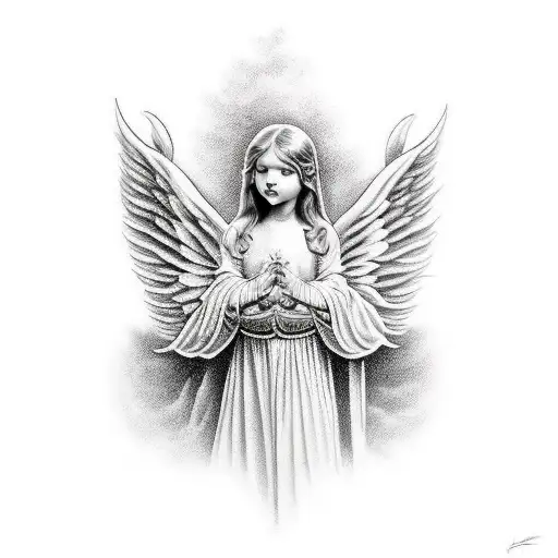 Black And White Angel And Demon Sleeve