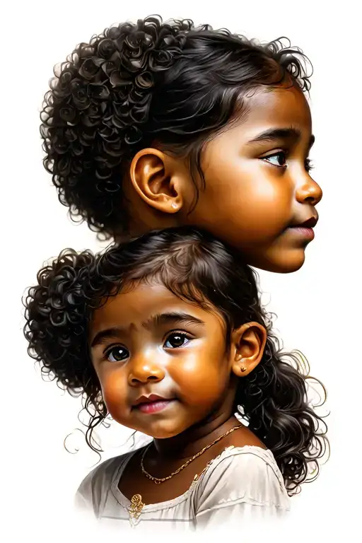 Family 4 Pers 2 Children Mother Father Son Daughter