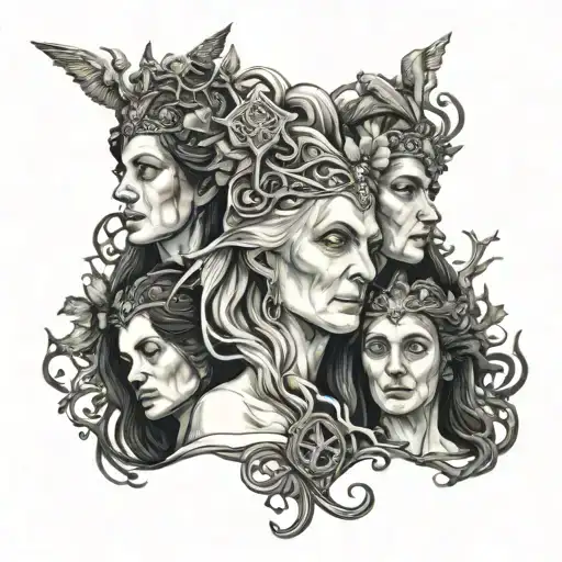 Mother Maiden Crone Heads Goddesses
