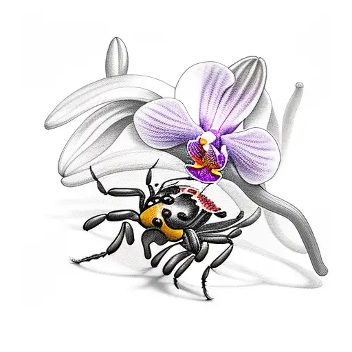 Orchid With Spiders