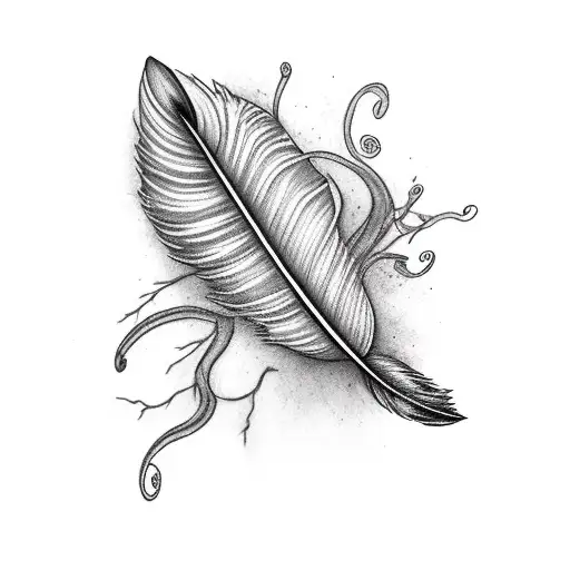 Lighting Storm With A Feather