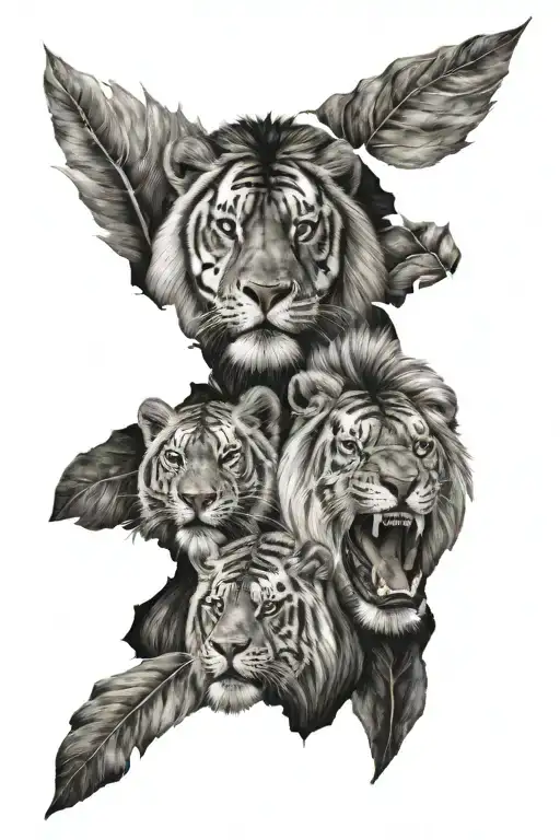 Lion Tiger Gorilla Bear