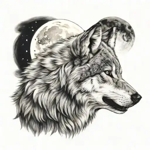 Wolf Howling At The Moon