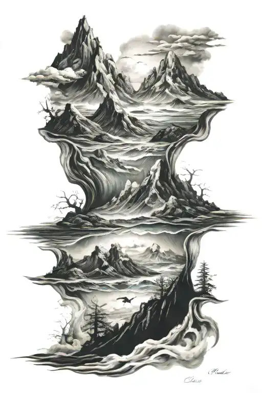 Ocean Turning Into Mountains