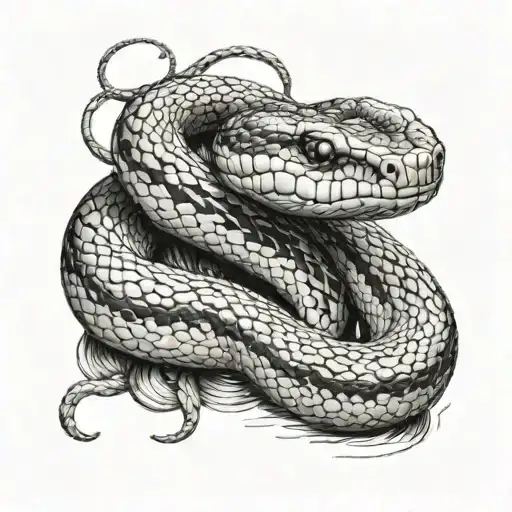 Taipan Snake Coiling