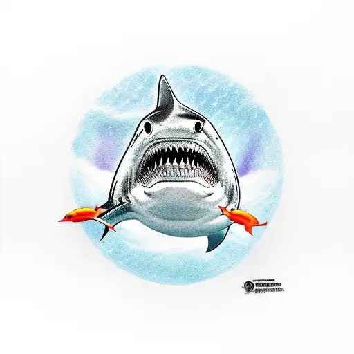 Shark In A Aquarium Where Is Burning