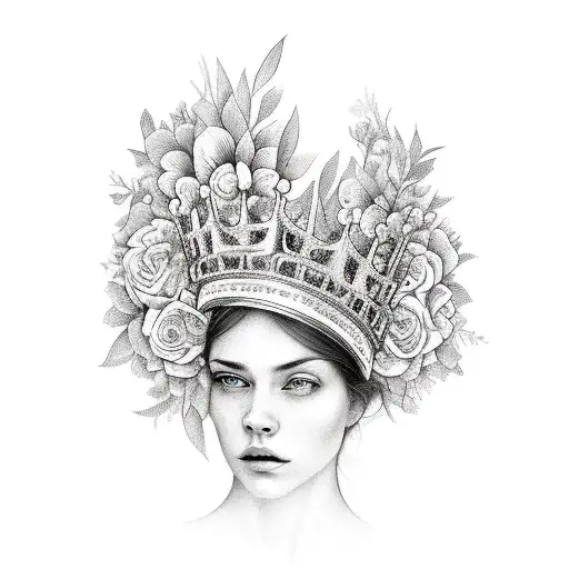 A Girl With A Crown Of Flowers