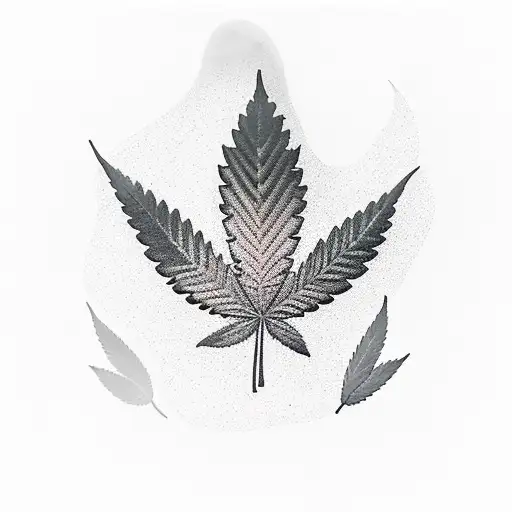 A Motorcycle Riding Through A Forest With Smoke Trails Shaped Like Cannabis Leaves