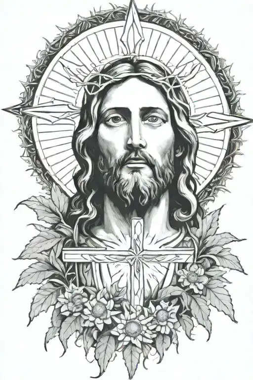 I Want Some Plants A Picture Of Jesus A Sun A Cross Somewhere And A Sun