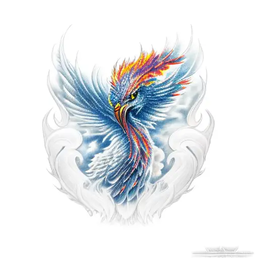 A Realistic Portrait Of A Phoenix In A Natural Landscape
