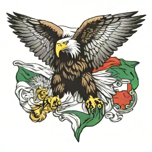Eagle And Italian Flag