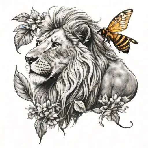 Lion And Bee