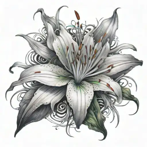 Spider Lily Flower Blooming