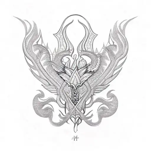 Filipino Tribal Patterns Combined With A Bakunawa Climbing