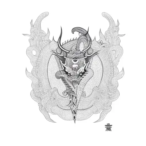 Filipino Patterns With Bakunawa Along With Its Long Body