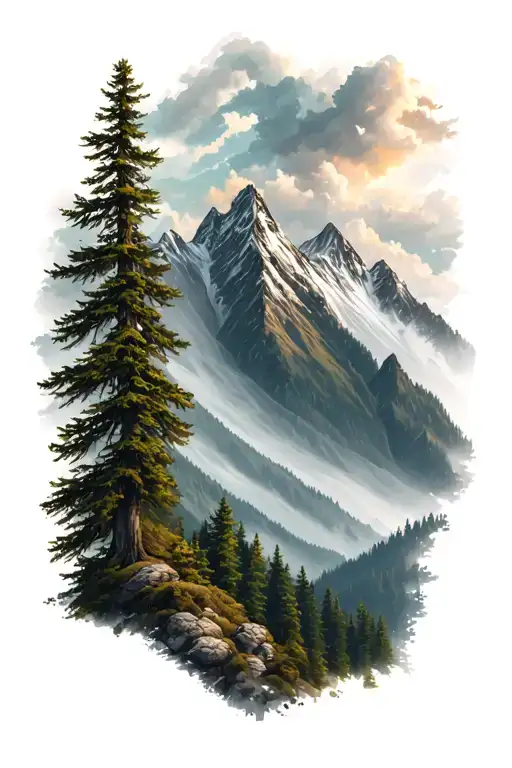 Mountains Filled With Trees