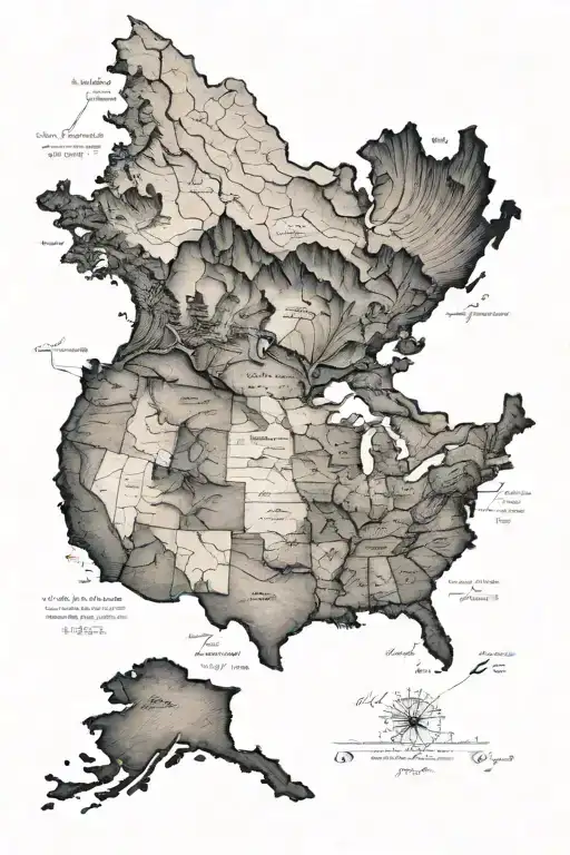 Outlines Of Multiples States 3D Map