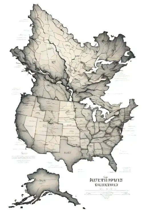 Outlines Of Multiples States 3D Map