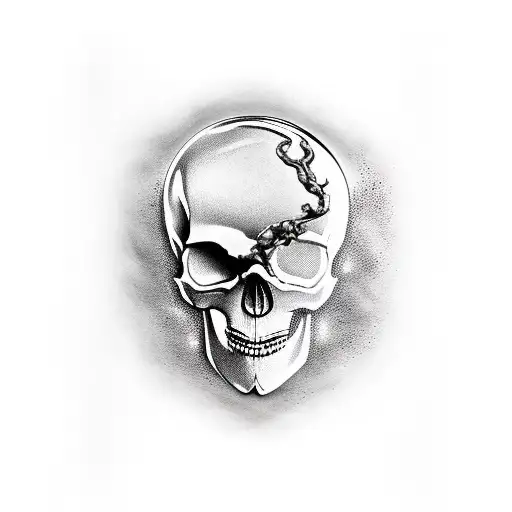 Skull In Front Timepiece
