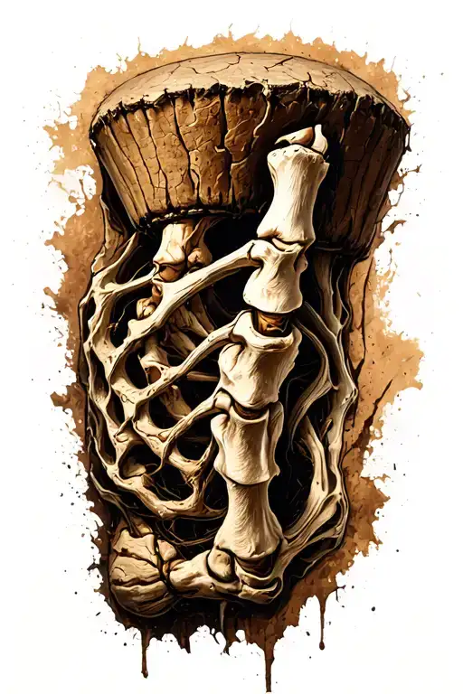 Drumstick Radius And Ulna Through Eroded Skin