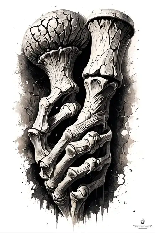 Drumstick Radius And Ulna Through Eroded Skin