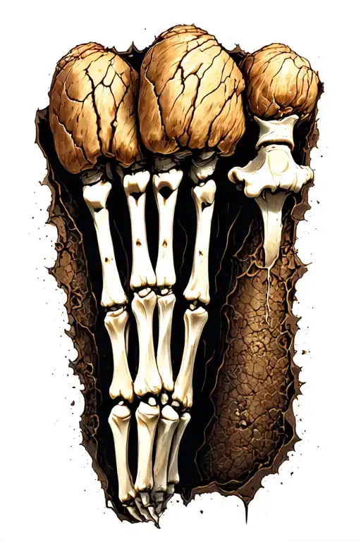 Drumstick Radius And Ulna Through Eroded Skin