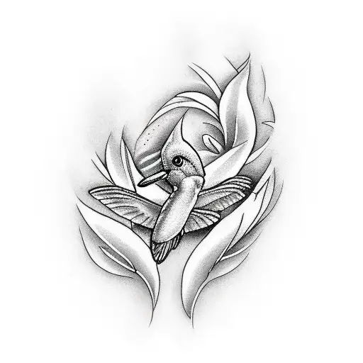 Hawaiian Baby Woodrose With Hummingbird