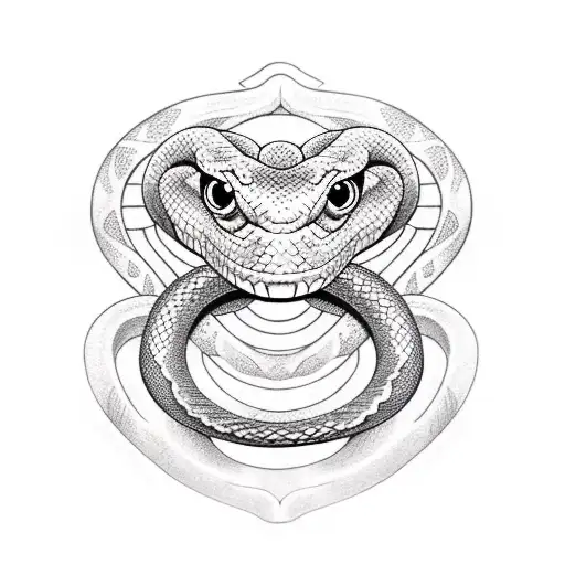 Snake With Eyes Color For Arm