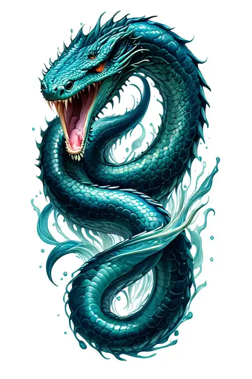 Water Serpent Coiled