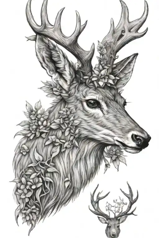 25 Kuehl Cardinal Deer Antlers Intertwined