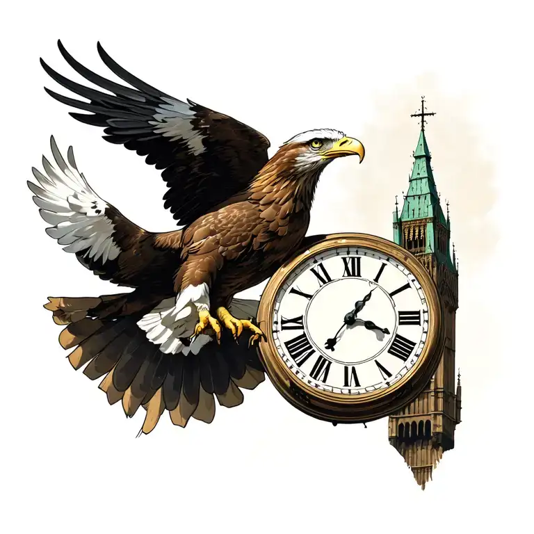 Eagle Holding Clock Tower