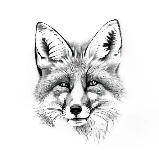 Fox Laying Low To Ground Tail Raised