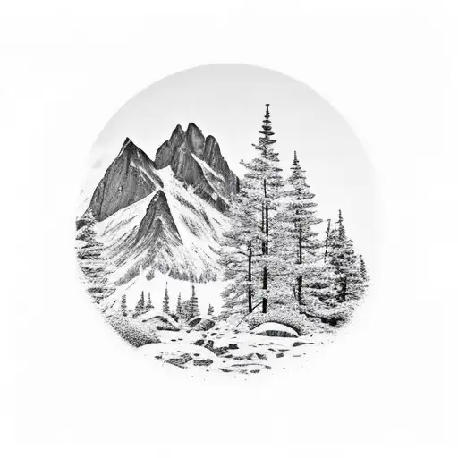 Mountain Scene For Stomach