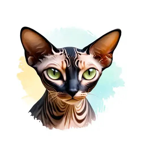 Sphinx Cat With Green Eyes