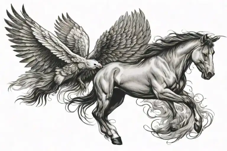 Horse With Wolf Head And Eagle Wings