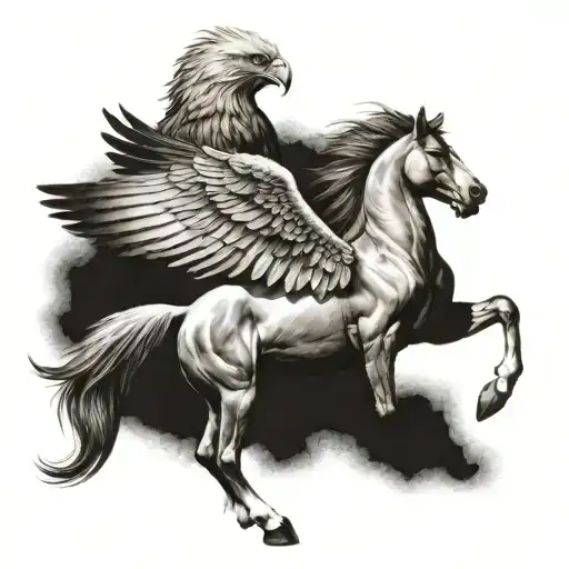 Horse With Wolf Head And Eagle Wings