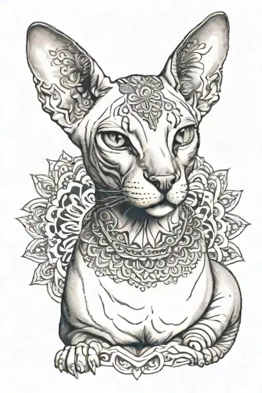 Mandala Sphynx Cat