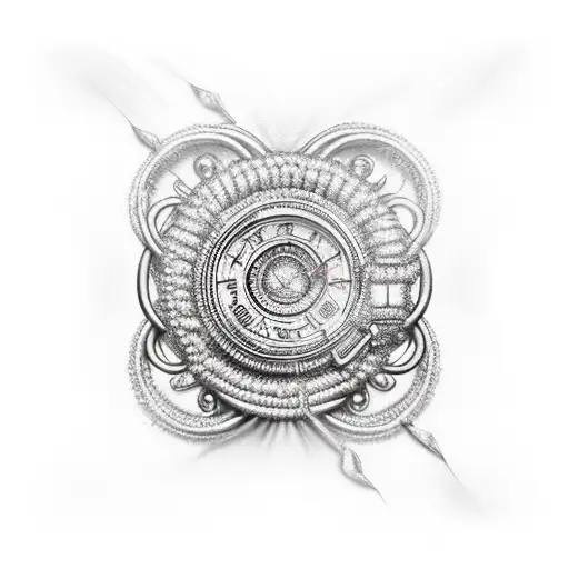 Black Donut And Silver Chain