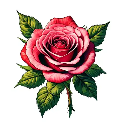 A Rose And A Flower Button