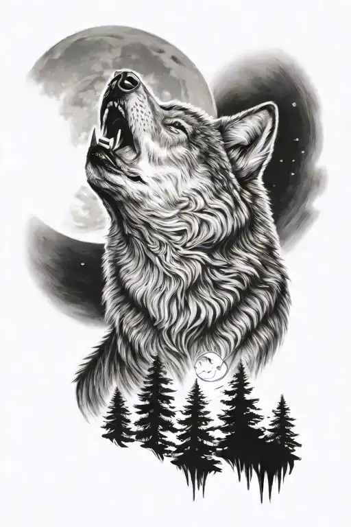 Wolf Howling At The Moon